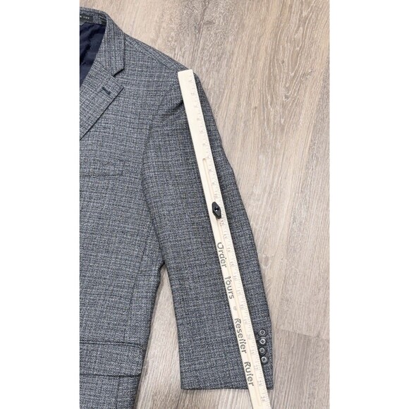 Indochino Gray Wool Blend Blazer Men’s 46R Sport Coat Jacket Surgeon Cuffs - Picture 9 of 16